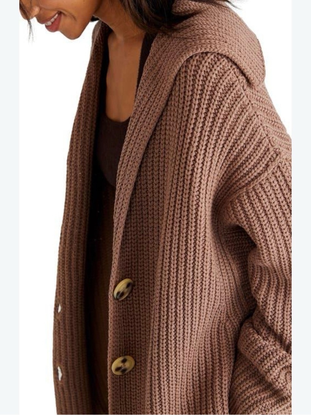 NWT Free People Swim Too Deep Brown Cardigan M - Picture 2 of 6